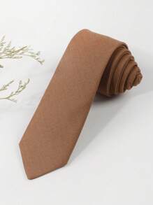 1 Cà vạt nam bằng vải polyester trơn màu dùng trong kinh doanh/thường ngày, 2400 kim mật độ cao, thích hợp cho kinh doanh, thường ngày, mặc hàng ngày - A - Xem 14