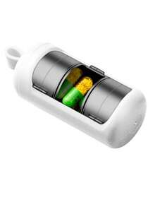 1 PC Portable Dispenser Pill Box Rotary Reusable Pill Box 3-Compartment Pill Storage Box Large Capacity Mini Travel Pill Pack Compact Sealed Box Pill Case Pill Organizer - Multicolor - View 8