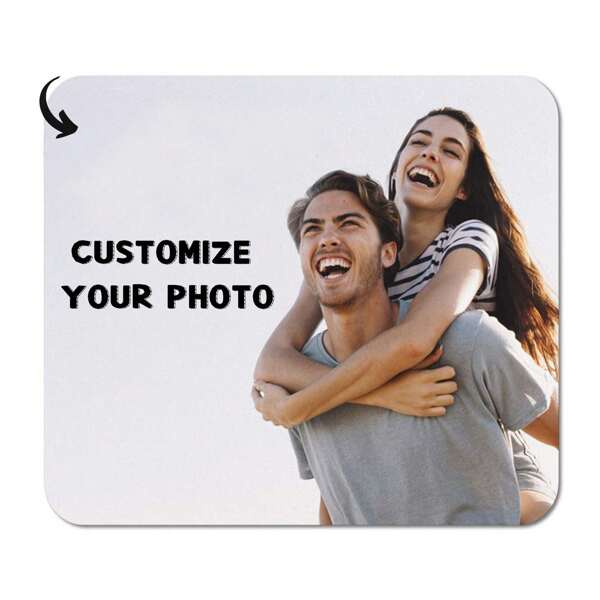 1pc Customize Mouse Pad - Personalized Mouse Pad With Photos, Office Supplies And Computer Desk Accessories, Desktop Decoration, Custom Photo Mouse Pad, Print Portraits, Party, Couple, For Father's Day, For Graduation, For Weddings, For Housewarming Living Room, Bedroom, Tea Room, Home, Office, Valentine Day, Valentine Day Decor Gifts Birthday,Slow Summer Living