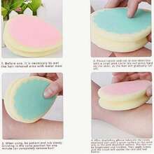 1pc Random Color Painless Hair Removal Sponge Pad, Reusable Tool - Multicolor - View 5