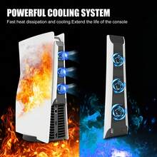 HONSON Cooling Fan, Cooler With 3 Upgraded Quiet Fans & Controller USB Port For Digital/Disc Edition - NOT Compatible With SLIM - Multicolor - View 2