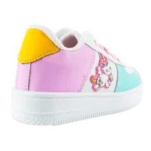 Tenis Para Niñas Con Lindo Diseño De Unicornio Calzado Deportivo Con Suela Cosida Estilo Moderno Y Casual 037-BMLU - Blanco - Ver 6