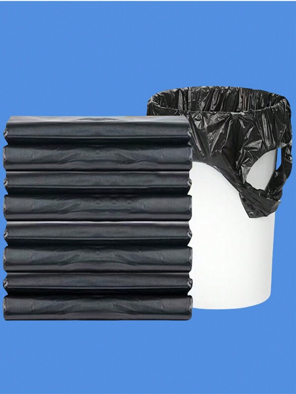 1 paquete (50 piezas) de bolsas de basura negras extra grandes para el hogar, la propiedad, el hotel, el hospital y uso comercial, bolsas de plástico desechables