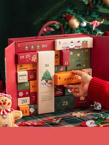 24pcs/Box Empty Gift Boxes For Christmas Gift Advent Calendar Blind Box DIY Gift Packaging Holiday Blank Gift Boxes Set Christmas Decorations Christmas Decor Christmas Gifts Christmas Wrapping Paper  Christmas Party Supplies Christmas Gift Bags Christmas Bags Christmas Stickers - Multicolor - View 4