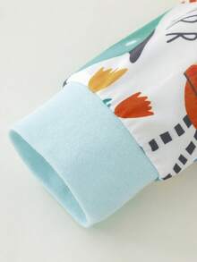 Tween Boys Dinosaur Print Pajama Set, Suitable For All Seasons - White - View 4