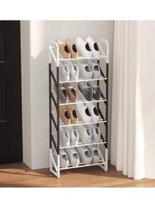 Shoe Racks 6 Pairs 14 Pairs And 10 Pairs Portable Shoe Storage Organizer Lightweight Portable Easy To Assemble - trắng - Xem 1