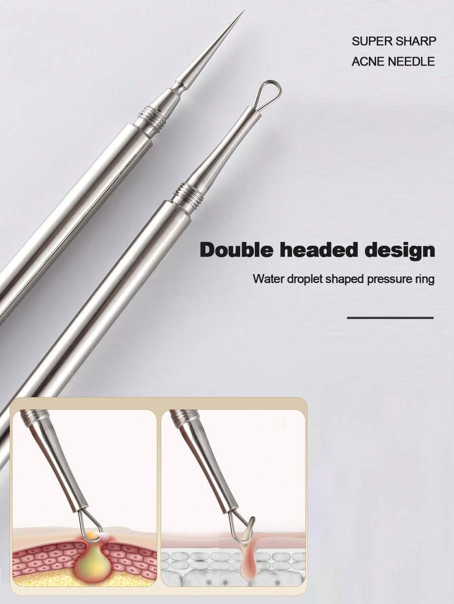 New UltraSharp Twisted Cap Stainless Steel DualEnded Blackhead