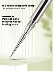 New Ultra-Sharp Twisted Cap Stainless Steel Dual-Ended Blackhead Remover Acne Comedone Extractor Tool - Rose Gold - View 3