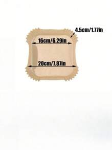 20/50/100 tờ Giấy thấm dầu dùng cho lò chiên không dầu Giấy silicon dùng cho lò nướng - Hình vuông tự nhiên - Xem 3