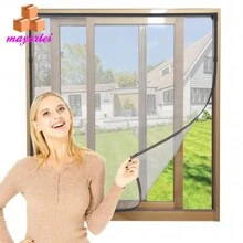 White Mesh Screen - No Drilling Needed, Self-Adhesive Hook And Loop, High Density Insect Protection, Ideal For Windows And Doors - 1PZA - View 2