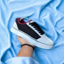 Tênis Van's Plataforma K.N.U tenis feminino casual - BEGE/PRETO/BRANCO - Visão 2