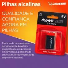 Alkaline Battery 9V Avant Battery 9 Volts 6LR61 6F22 1 Unit - 9V - Xem 6