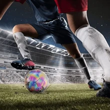 Light Up LED Football, Reflective Football Size 4 Soccer Ball, Glow In The Dark - Multicolor - View 3