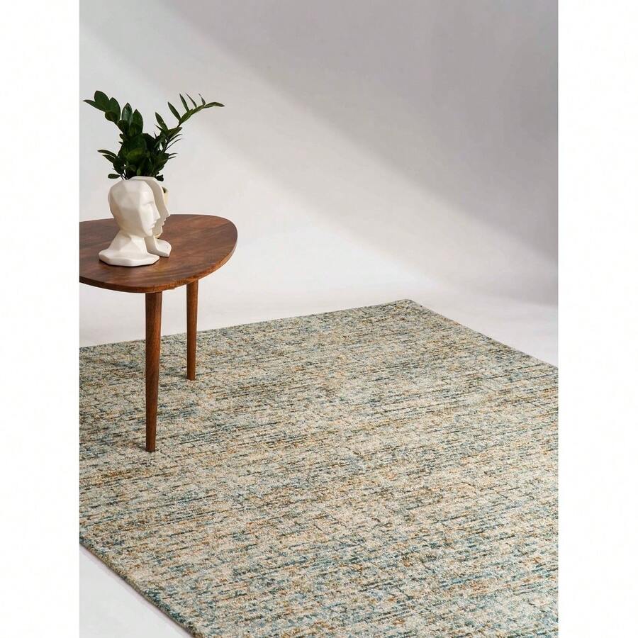 Rugsotic Carpets Hand Tufted Wool Area Rug Blue Beige KWC111 Soft High