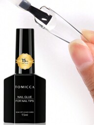  TOMICCA Nail Glue ,15ml/1Pc Soak Off LED/UV,Long-Lasting And Quick-Drying Gel Nail Polish ,For Nail Art, For Home Salon Nail Art DIY