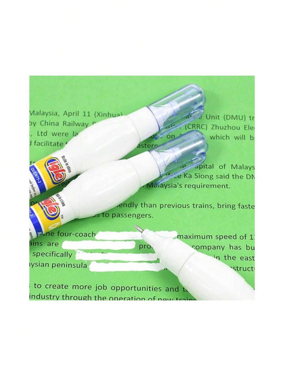 Box With 12pcs Correction Pencil School Stationery Liquid Back To School - White - View 1