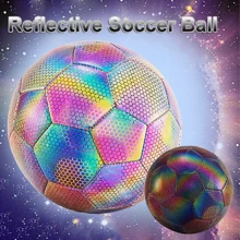 Light Up LED Football, Reflective Football Size 4 Soccer Ball, Glow In The Dark - Multicolor - View 2