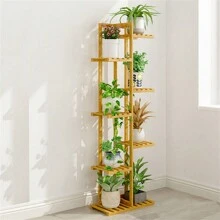 UNHO 5 Tier/ 6 Tier Plant Stand Holder Corner Plant Display Rack Multilayer Garden Flower Pot Shelf For Garden Balcony - Wooden - View 10