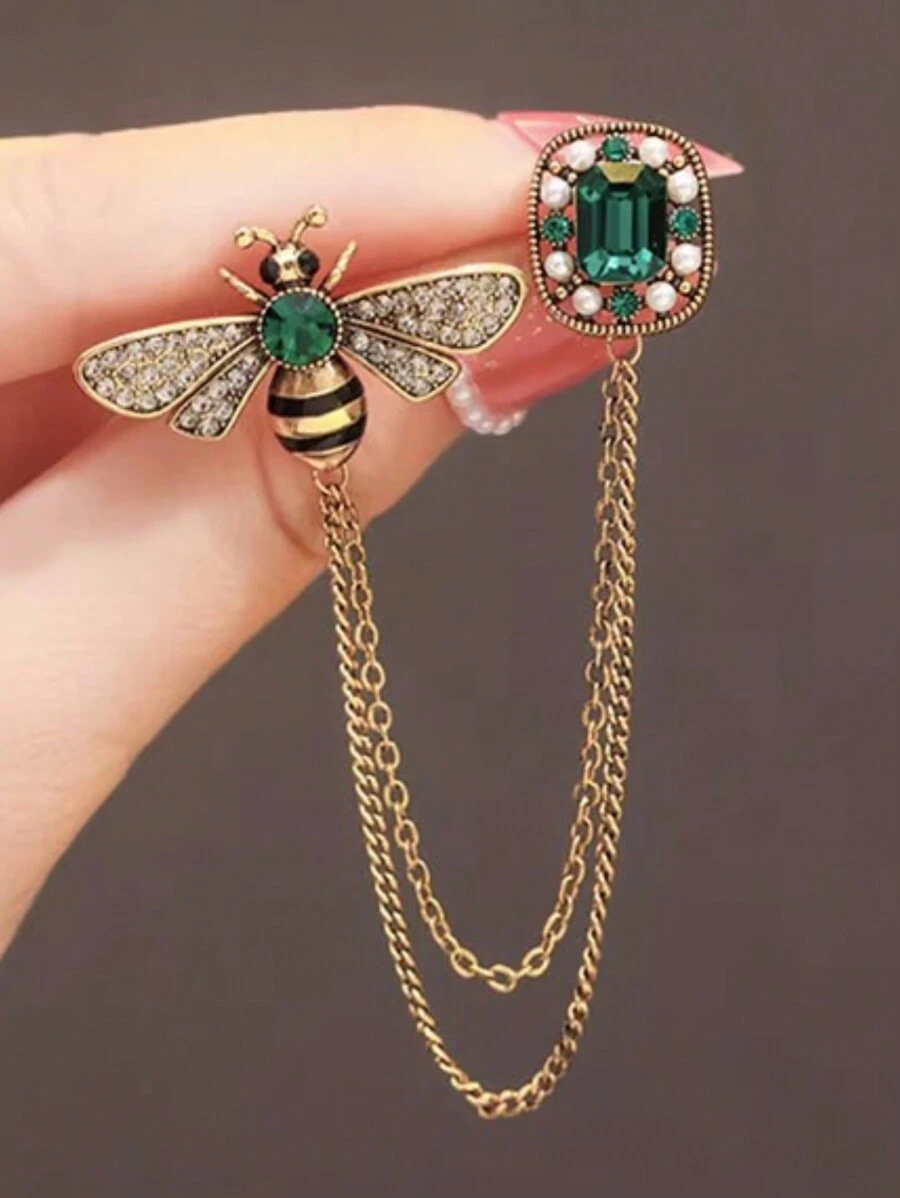 1pc Luxury & Elegant Women's Brooch Set, Includes Brooch Pin, Sweater Pin, And Accessories - Brooch - View 1