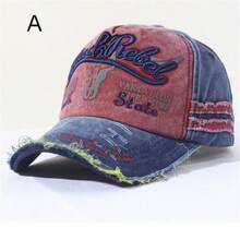 Distressed Vintage Baseball Cap Men Embroidered Washed Trucker Caps Adjustable - Multicolor - View 10