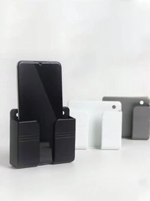 1入組素色掛壁式手機收納現代多用途塑膠壁掛式儲物架適用於家庭 - 白色 - 查看 5