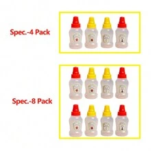 4/8pcs Mini Portable Condiment Bottles - Perfect For On-The-Go Travelers Office Lunch Summer Picnics Camping