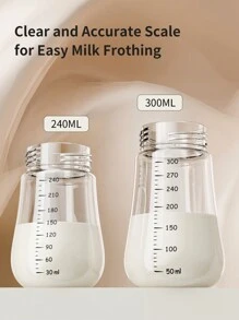 1pc Beige Baby Bottle With Silicone Duck-Mouth Straw, Handles For Any Drinking Position