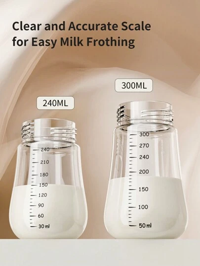 1pc Beige Baby Bottle With Silicone Duck-Mouth Straw, Handles For Any Drinking Position