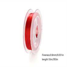 8 Rolos de Cordão Elástico Colorido Plano, Fio Resistente ao Desgaste para Pulseiras/Colares DIY, Material de Alta Elasticidade para Fazer Joias - Cordão elástico faça você mesmo - Visão 24