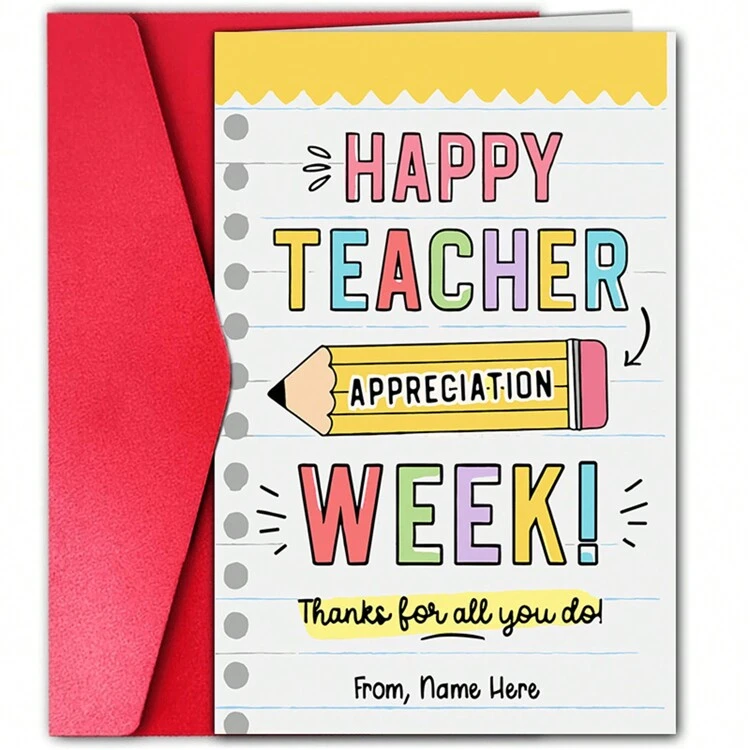Un regalo meraviglioso che apprezzerai! Biglietto di ringraziamento per l'insegnante. Un dono unico per educatori, uomini e donne. Ideale per feste di compleanno, incontri insegnante-studente, educatori, operatori di asili nido, insegnanti della scuola materna, personale della scuola primaria, insegnanti delle scuole superiori, mamme e papà. (Busta colore casuale) - Multicolore - Visualizzare 4