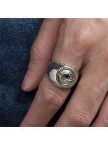Anillo de lujo ligero, elegante y clásico con ojo de diablo, de uso diario y único, con estilo retro de alta calidad. Anillo punk minimalista de ojos múltiples popular para hombres, noble y elegante, regalo de joyería ideal para el Día de San Valentín, mamá, madre, Día de la Madre
