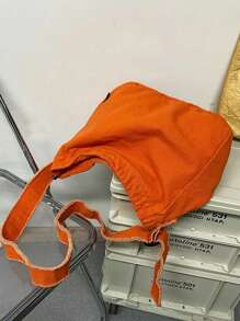 Hobo Bags For Women Canvas Tote Bag Medium Shoulder Bag Fashion Hobo Bag Messenger Bag For Christmas Presents - 橘色 - 查看 5