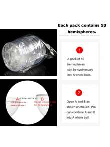 10pcs Transparent Fillable Ornament Balls, 3 Assorted Sizes, Plastic Acrylic Craft Balls For DIY Party Decorations - Clear - View 9