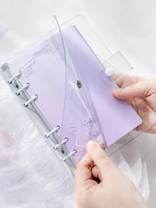 1PC Notebook, Planner Scrapbook With Sticky Notes, Journal Notebook With Four Seasons Colors Of Spring, Summer, Autumn, Winter As Separators,School Supplies Journal Notebooks Stationery Cuaderno - Purple - View 12