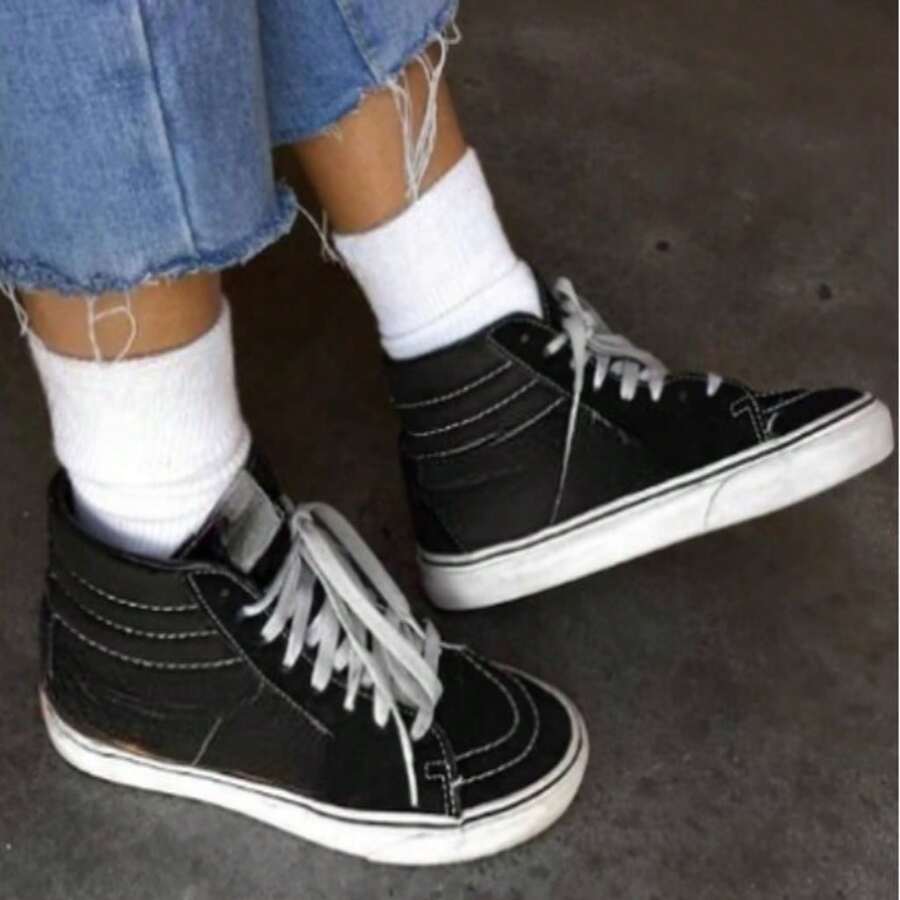 KNW High-Top Sneakers Ilhabela Versatile Comfortable Unisex - 黑與白 - 查看 1