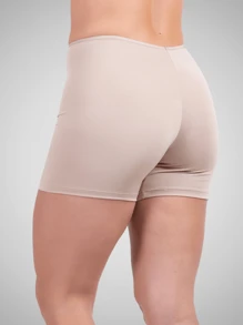Kit 3 Petticoats Short Second Skin Promotion Resale Basic Colors Plain Women's Underwear High Waist - Beige - View 3