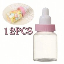 12 Chai Kẹo - Quà Tặng Tiệc Tắm Em Bé Bằng Nhựa, Hộp Đựng Hình Chai Sữa Mini Đựng Kẹo, Đồ Ăn Nhẹ Và Quà Tặng Trang Trí Tiệc Tắm Em Bé Cho Gia Đình - Nhiều màu - Xem 9