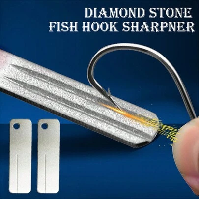 Single Sided And Double-Sided Diamond Functional Fish Hook File Grinding Stone Fishing Accessories
