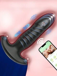 Thrusting Dildo Anal Plug Vibrator With App Control Sex Toy For Men Women, Prostate Massager With 9 Thrusting & Vibrating Modes, Thrusting Vibrator Anal Vibrator Butt Stimulator Plug For Male Female Sex Products