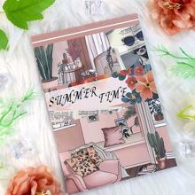 20 张爱丽丝之旅美学贴纸书预切哑光 PET 和纸城堡贴纸适用于剪贴簿日记本装饰