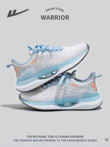 WARRIOR Ladies' Fashionable Outdoor Comfortable Running Shoes, 2024 New Spring Autumn Breathable Casual Lace-Up Soft Bottom Non-Slip Sneakers
