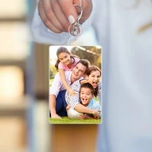 1 pieza Llavero de acrílico personalizado, artesanía de mini foto personalizada, colgante de llavero de mochila, accesorio de regalo conmemorativo de vacaciones, regalo de cumpleaños, graduación, decoración del hogar