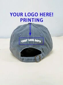 1pc Customized Printed Text Distressed Baseball Cap, Suitable For Parties, Holidays, Valentine's Day, Anniversaries, Collection, Travel, Sun Protection - Washed Baseball Cap - View 11