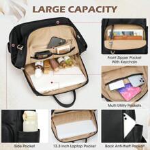 Backpack Purse For Women Leather Travel Backpack Purse Waterproof Anti Theft Fashion Small Casual Daypacks Mini Backpack Purse Ladies Convertible Shoulder Bag Travel Bag With Tassel, School Backpack - Black - View 4