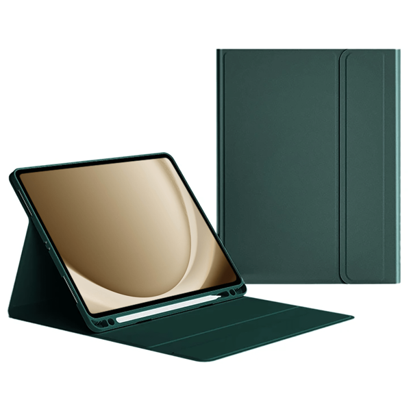 Tablet Case With Pencil Holder Compatible With Samsung Galaxy Tab / IPad / Redmi Pad Se (Dark Green)