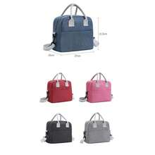 Spacious Thermal Bag With Shoulder Strap Portable Lunch Box - Màu Hoa hồng đỏ - Xem 10