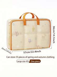 带拉链和手柄的超大 PVC 储物袋，31.7 加仑容量重型手提袋，用于搬家，节省空间的可折叠袋，用于被子、毯子和床上用品、袋子、整理器、储物 - 彩色 - 查看 8