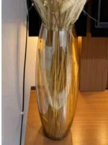 Romulo Rounded Amber Glass Vase For Flowers And Decoration - Gold - View 8