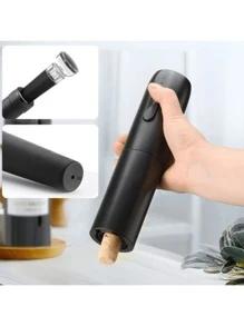 Rechargeable Electric Wine Bottle Opener With Charging Base One-Click Button Automatic Red Wine Corkscrew Party Bar Wine Lover - màu đen - Xem 6