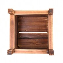 UNHO Wood Planter Box Outdoor Raised Planter Beds Large Patio Containers For Flowers Vegetables S/M/L - 棕色 - 查看 8
